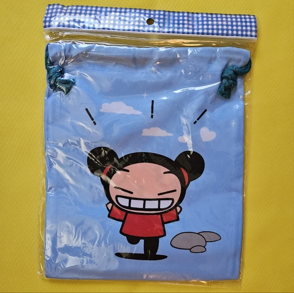 Pucca A Funny Love History Story Japan Japanese Kawaii Bag Storage Blue - Picture 1 of 2